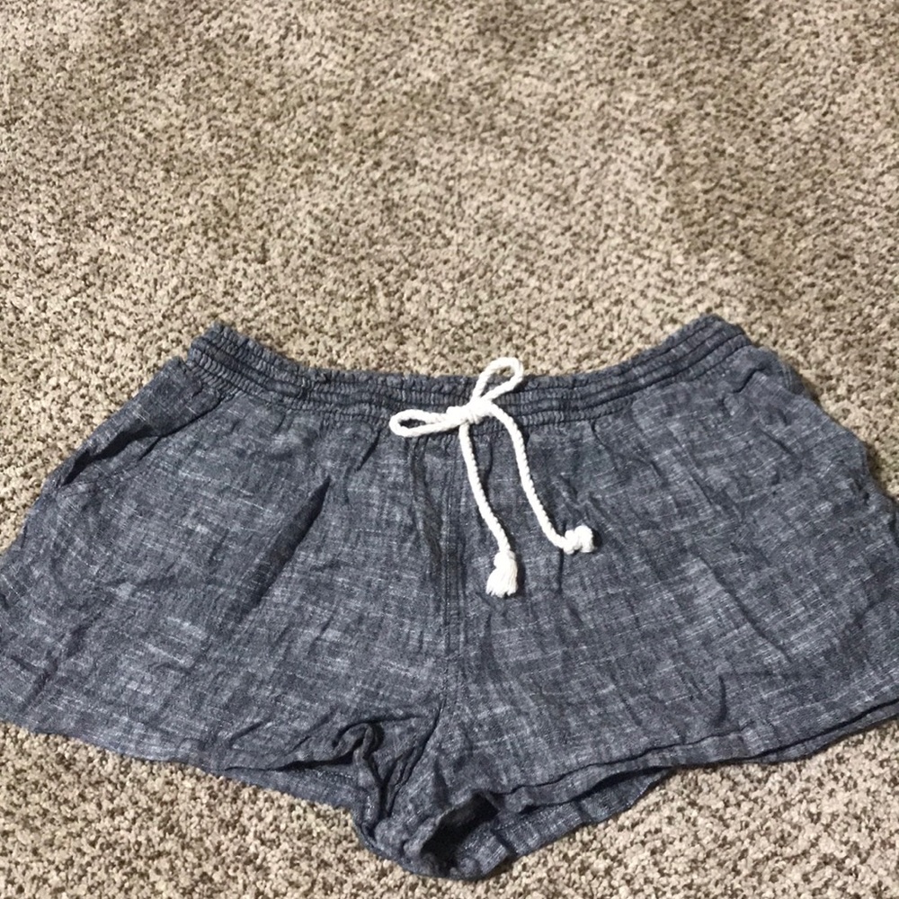 Grey Twill Lounge Shorts